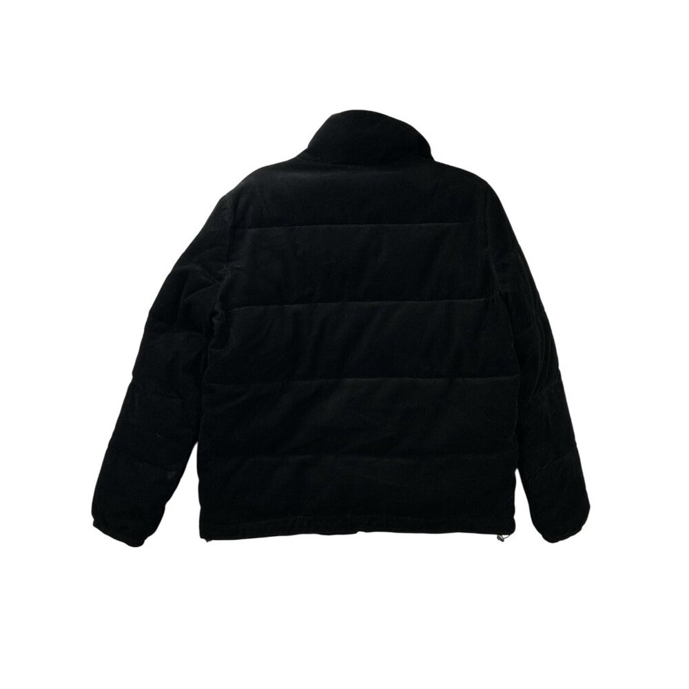 Levi Strauss Women's Size Medium Black Corduroy Puffer Coat Full Zip Lined - Picture 7 of 15